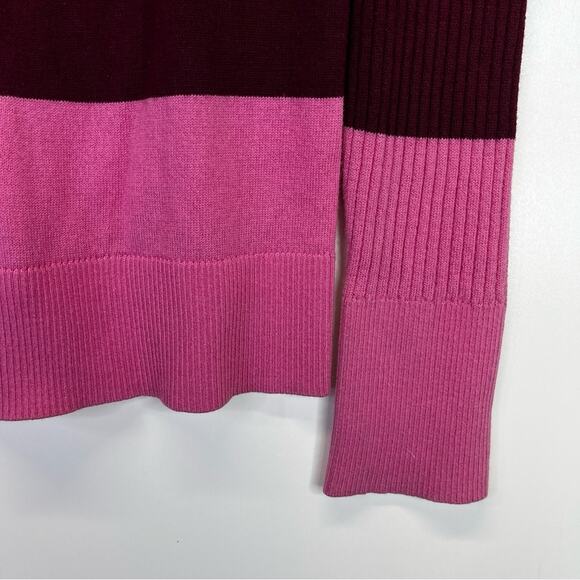 Tome Merino Wool Blend Colorblock sweater pink - 18 - Picture 11 of 14